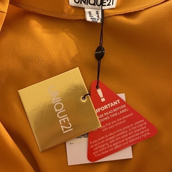 NWT Unique 21 Yellow Button Side Midi Dress Size 6 - Picture 6 of 10